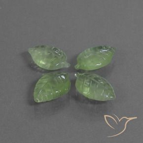 Prehnite Gemstones in 16.8 x 11.1 mm Size for Sale, Prehnite Stones in Yellow Green Color
