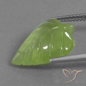 Prehnite Gemstone in 17.7 x 14.5 mm Size for Sale, Prehnite Stone in Lime Green Color