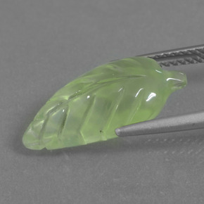 Prehnite Gemstone in 18.3 x 9.4 mm Size for Sale, Prehnite Stone in Green Color