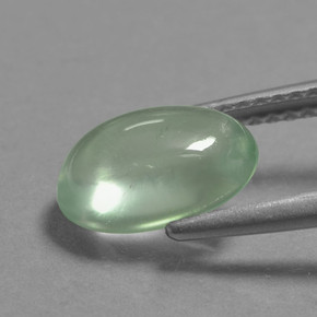Prehnite Gemstone in 9.8 x 6.4 mm Size for Sale, Prehnite Stone in Light Green Color