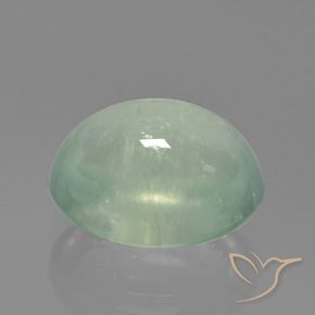 2.73 ct Green Prehnite Stone, Natural Prehnite in Oval Cabochon Shape for Sale