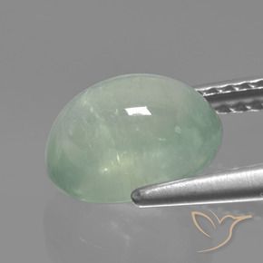 Prehnite Gemstone in 9 x 7 mm (calibrated) Size for Sale, Prehnite Stone in Pale Mint Green Color