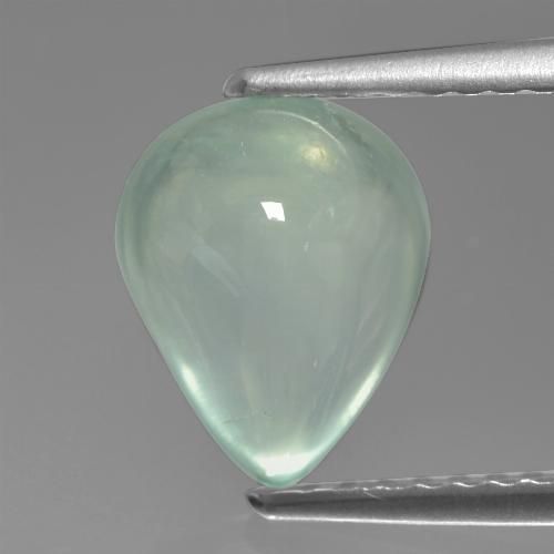 Medium Green Prehnite Gem - 2.5ct Pear Cabochon (ID: 458864)