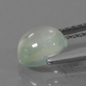 Prehnite Gemstone in 6.3 mm Size for Sale, Prehnite Stone in Green Color