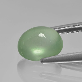 Prehnite Gemstone in 7.9 x 6.2 mm Size for Sale, Prehnite Stone in Green Color