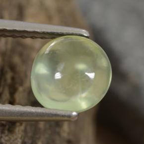 1.29 ct Green Prehnite Stone, Natural Prehnite in Round Cabochon Shape for Sale