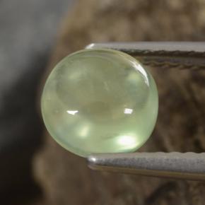 Prehnite Gemstone in 7 mm (calibrated) Size for Sale, Prehnite Stone in Green Color