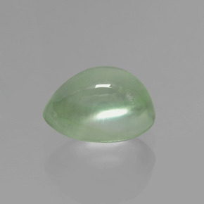 1.57 ct Green Prehnite Stone, Natural Prehnite in Pear Cabochon Shape for Sale