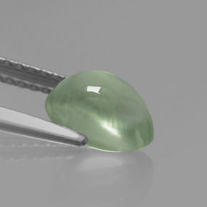 Prehnite Gemstone in 7.7 x 6.6 mm Size for Sale, Prehnite Stone in Green Color