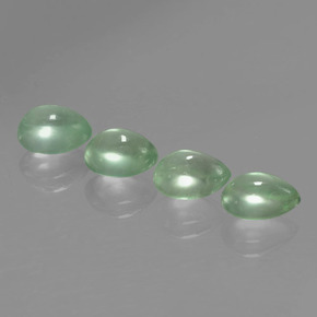 4.62 ctw Green Prehnite Gemstones, Prehnite Gems in Pear Cabochon Shape for Sale.