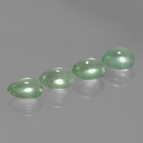 4.62 ctw Green Prehnite Stones, Natural Prehnite in Pear Cabochon Shape for Sale