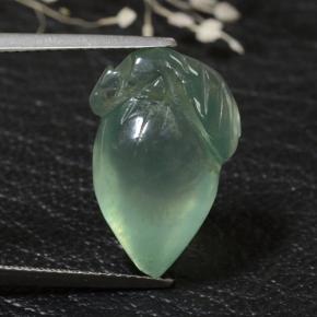 Moss Green Prehnite Gem - 13ct Carved Fruit (ID: 469421)