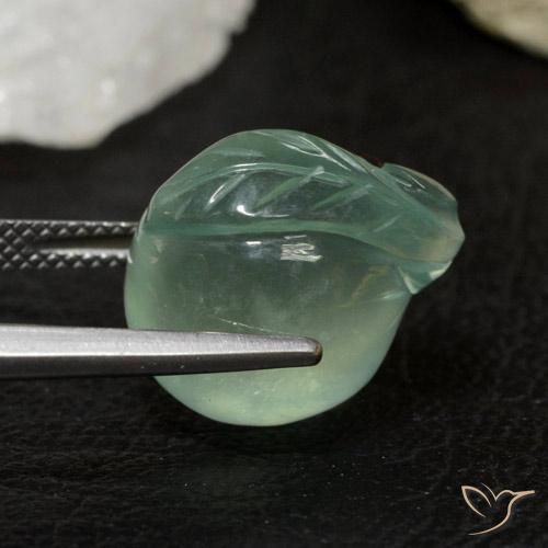 Prehnite Gemstone in 16.2 x 13.8 mm Size for Sale, Prehnite Stone in Mint Green Color