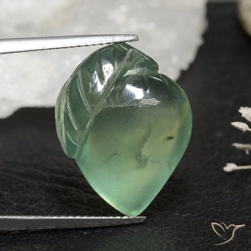 19.72ct Natural Earthy Green Prehnite, Fancy, Transparent