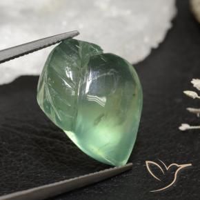 19.72 ct Green Prehnite Stone, Natural Prehnite in Carved Fruit Shape for Sale