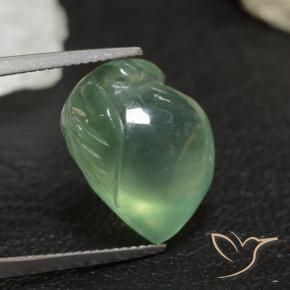 13.63 ct Green Prehnite Stone, Natural Prehnite in Carved Fruit Shape for Sale