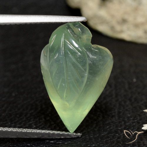 14.97ct Natural Yellowish Green Prehnite, Fancy, Transparent