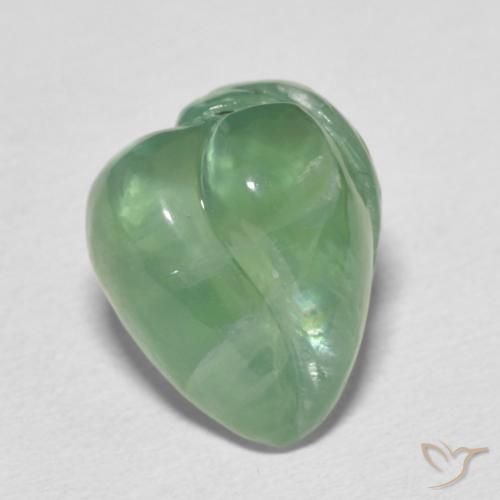 Prehnite Gemstone in 16 x 12 mm (calibrated) Size for Sale, Prehnite Stone in Pale Earthy Green Color