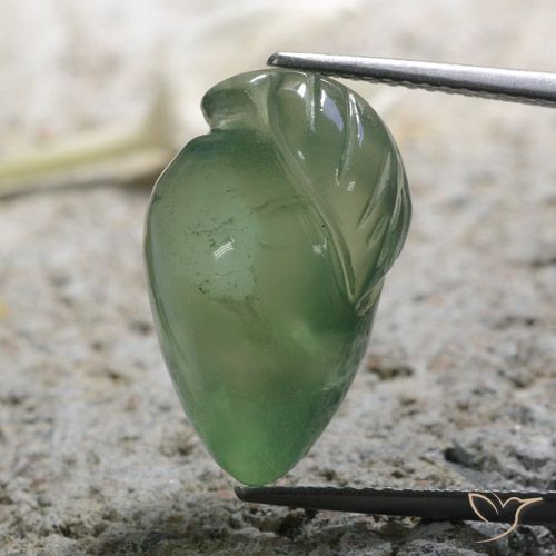 14.60ct Natural Earthy Green Prehnite, Fancy, Translucent