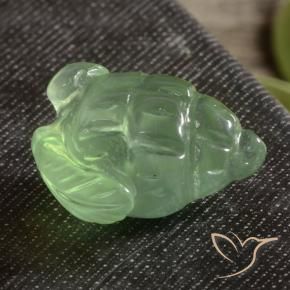 16.31 ct Green Prehnite Stone, Natural Prehnite in Carved Fruit Shape for Sale