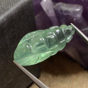 20.96 ct Green Prehnite Stone, Natural Prehnite in Carved Fruit Shape for Sale