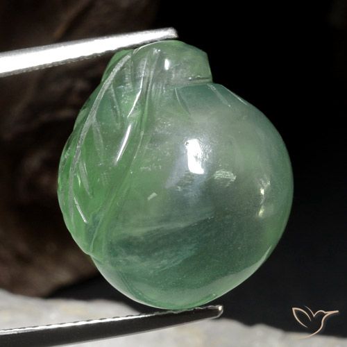 22.65ct Natural Light Mint Prehnite, Fancy, Translucent