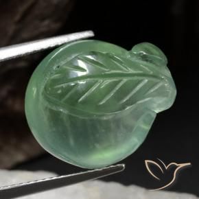 Prehnite Gemstone in 17.1 x 14.2 mm Size for Sale, Prehnite Stone in Light Mint Color