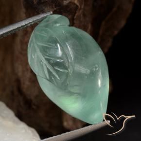 23.51 ct Green Prehnite Stone, Natural Prehnite in Carved Fruit Shape for Sale