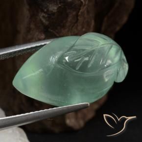 Prehnite Gemstone in 22.4 x 14.1 mm Size for Sale, Prehnite Stone in Light Sea Green Color