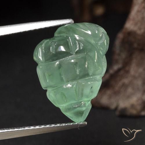 11.58ct Natural Light Green Prehnite, Fancy, Translucent