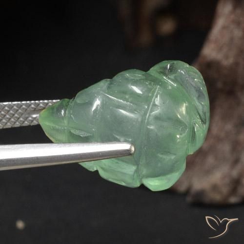 Prehnite Gemstone in 16 x 12 mm (calibrated) Size for Sale, Prehnite Stone in Light Green Color