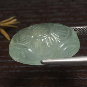 Prehnite Gemstone in 21.1 x 14.4 mm Size for Sale, Prehnite Stone in Green Color