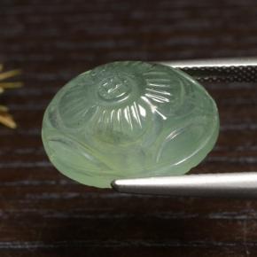 Prehnite Gemstone in 18 x 13 mm (calibrated) Size for Sale, Prehnite Stone in Pear Green Color