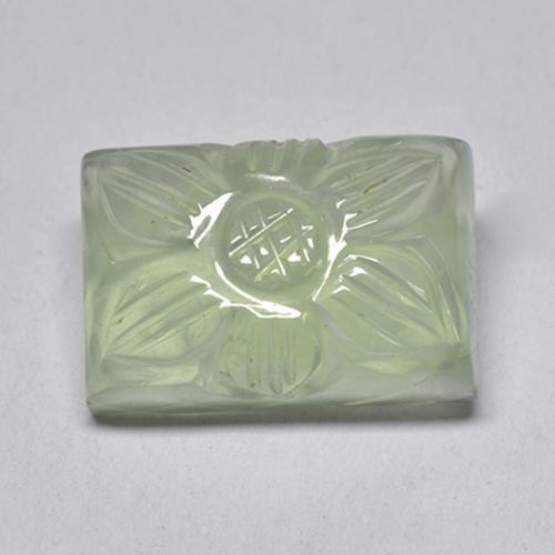 10.04 ct Green Prehnite Stone, Natural Prehnite in Carved Flower Shape for Sale