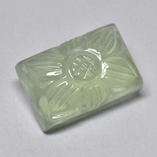 Prehnite Gemstone in 14.2 x 9.3 mm Size for Sale, Prehnite Stone in Pale Pear Green Color