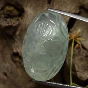 33ct Carved Flower Green Prehnite for sale thumb image of 33ct Carved Flower Green Prehnite (ID: 475104)