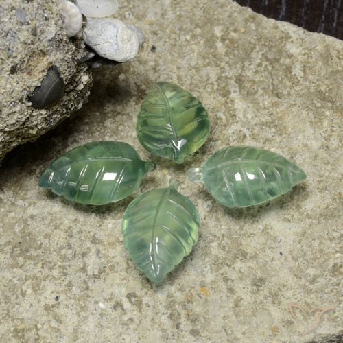22.38ctw Natural Cool Green Prehnite, Flower Cut, Transparent