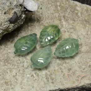 Prehnite Gemstones in 16.2 x 10.6 mm Size for Sale, Prehnite Stones in Cool Green Color
