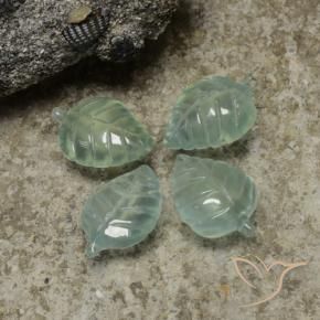Prehnite Gemstones in 13 x 9 mm (calibrated) Size for Sale, Prehnite Stones in Light Sea Green Color