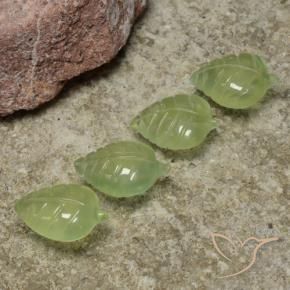 Prehnite Gemstones in 15.2 x 10.5 mm Size for Sale, Prehnite Stones in Pale Pear Green Color