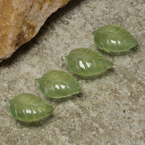 23.73ctw Natural Lime Green Prehnite, Flower Cut, Transparent
