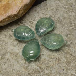 Prehnite Gemstones in 16.6 x 11.4 mm Size for Sale, Prehnite Stones in Moss Green Color