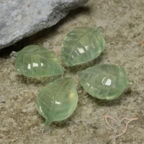 Prehnite Gemstones in 16 x 11.5 mm Size for Sale, Prehnite Stones in Pale Pear Green Color