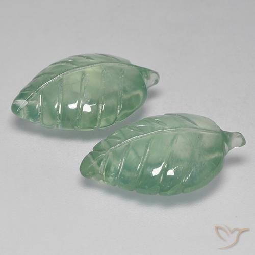 Prehnite Gemstones in 18.2 x 11.8 mm Size for Sale, Prehnite Stones in Mint Green Color