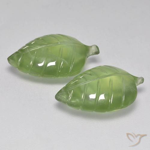 Prehnite Gemstones in 16 x 12 mm (calibrated) Size for Sale, Prehnite Stones in Yellow Green Color