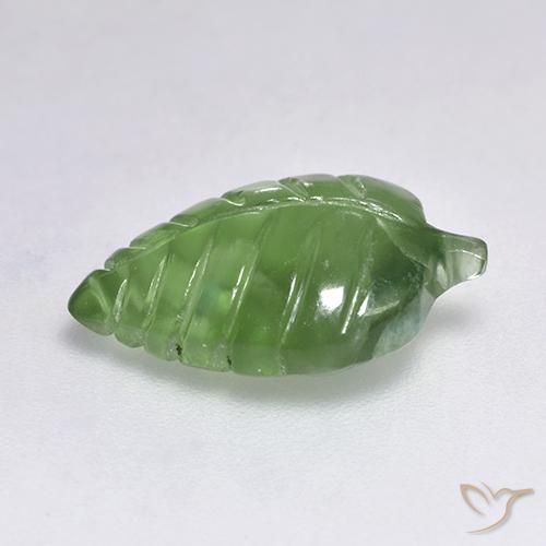 Prehnite Gemstone in 15 x 10 mm (calibrated) Size for Sale, Prehnite Stone in Medium Green Color
