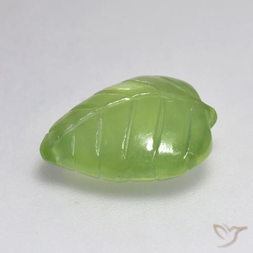 Prehnite Gemstone in 12.8 x 10.7 mm Size for Sale, Prehnite Stone in Yellowish Green Color