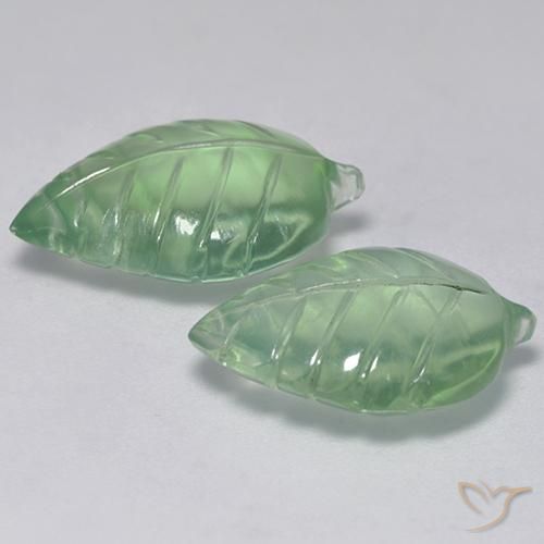 Prehnite Gemstones in 17.1 x 11.8 mm Size for Sale, Prehnite Stones in Warm Green Color