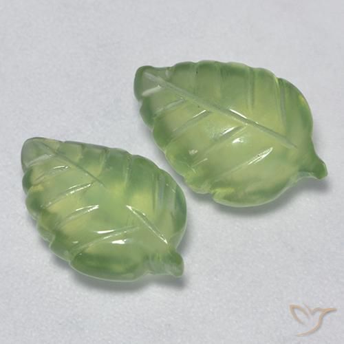 5.67 ct Carved Prehnite, 12.6 x 8.2 mm From South Africa, Photo A