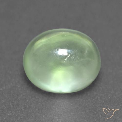 2.04 ct Green Prehnite Stone, Natural Prehnite in Oval Cabochon Shape for Sale